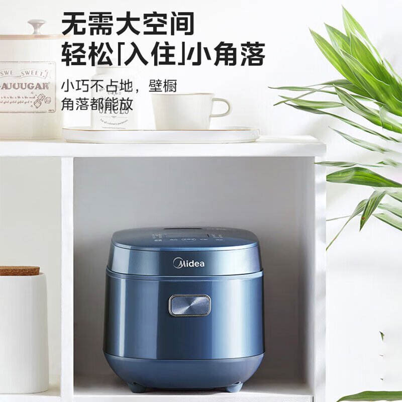 美的(Midea)MB-AFB2024R智能低糖电饭锅煲迷你2L沥米饭汤煮粥快速饭可拆洗上盖预约1-2人电饭煲