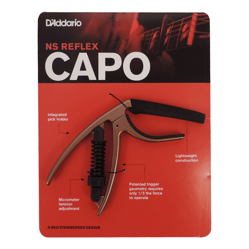 达达里奥(D’Addario)PW-CP-17MBR吉他配件民谣吉他变调夹金属科技款通用变音夹美国原装进口金色