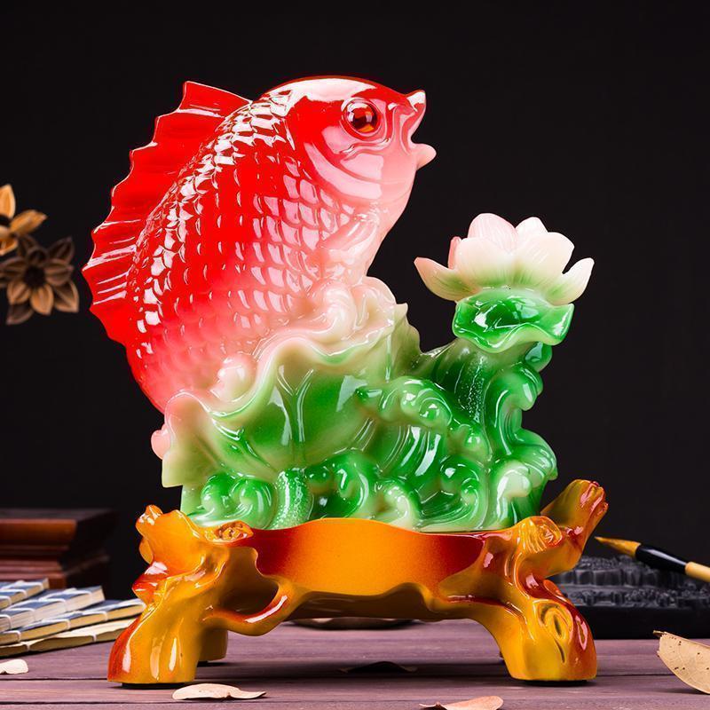 年年有余连年鱼电视柜摆件 现代简约酒柜家居装饰品客厅工艺品_57