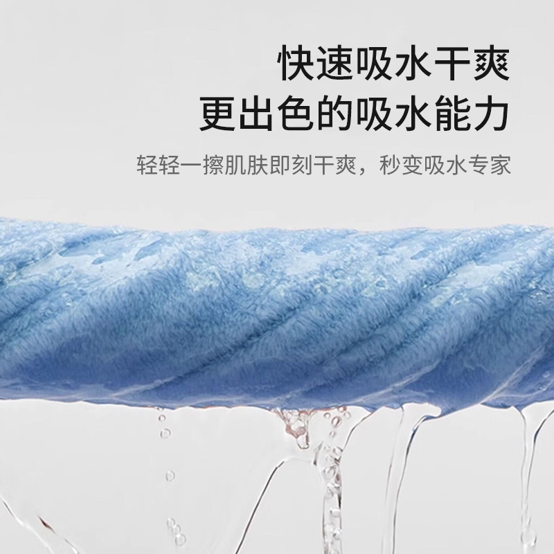美穗吉家 纯棉毛巾 2条装/袋(蓝色+紫色)高清大图