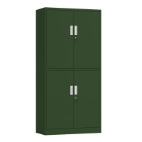 缑氏绿色铁皮文件柜办公室档案柜资料柜财务凭证柜钢制办公柜加厚双节柜