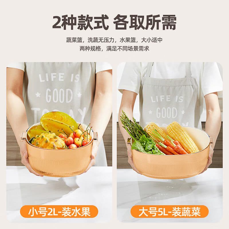 慧吉洗菜盆沥水篮子大号(10个)图片