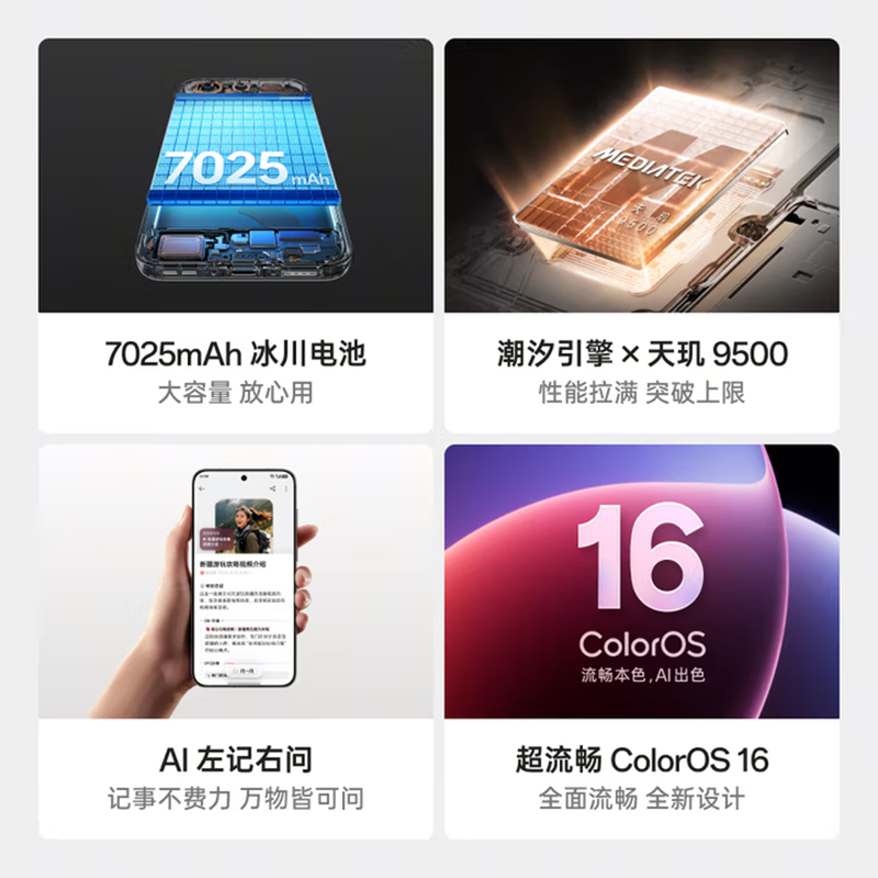[全新]OPPO Find X9 雾黑 12GB+512GB 天玑9400芯 哈苏人像 7025毫安大电池 80W快充 AI 5G手机高清大图