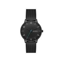 诗格恩(SKAGEN)男士石英表三针夜光不锈钢表带夜光表盘时尚商务休闲手表