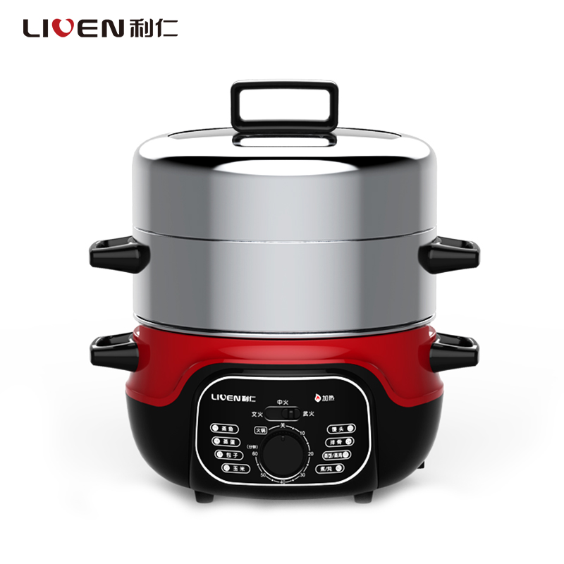 利仁(Liven)电蒸锅ZG-J4200 4.2L/升 双层笼屉 不锈钢内胆锅体 聚能导热 厚实耐用 电火锅电涮锅 三层