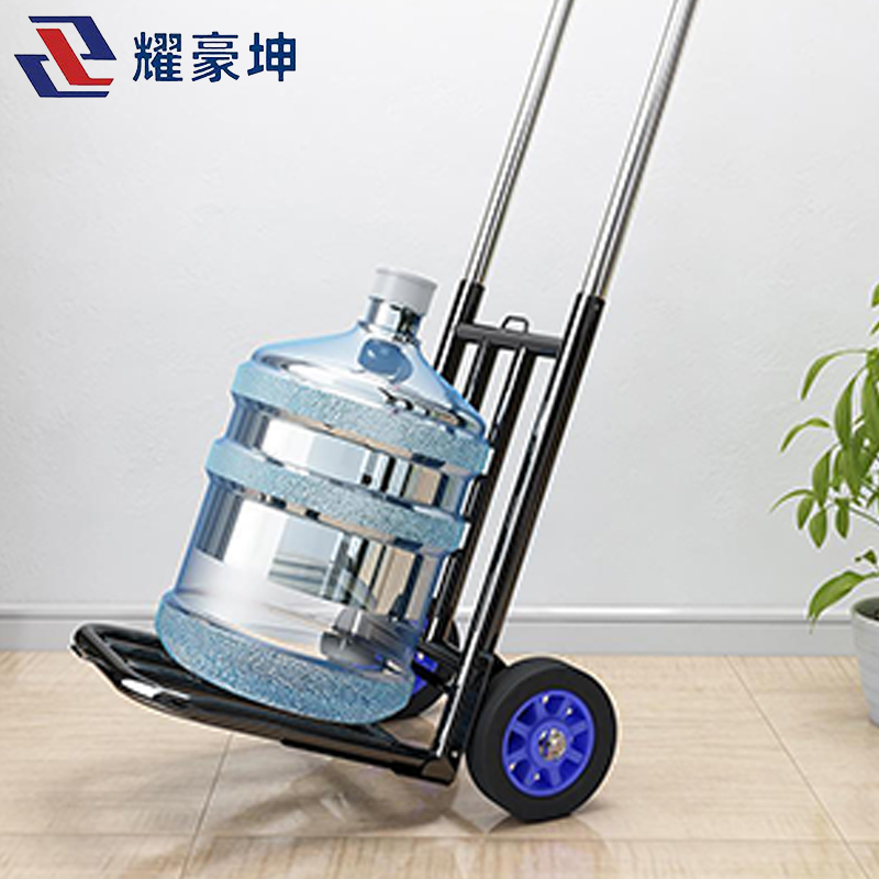 耀豪坤 便捷式折叠不锈钢小拉车30mm管橡胶轮14M/台高清大图