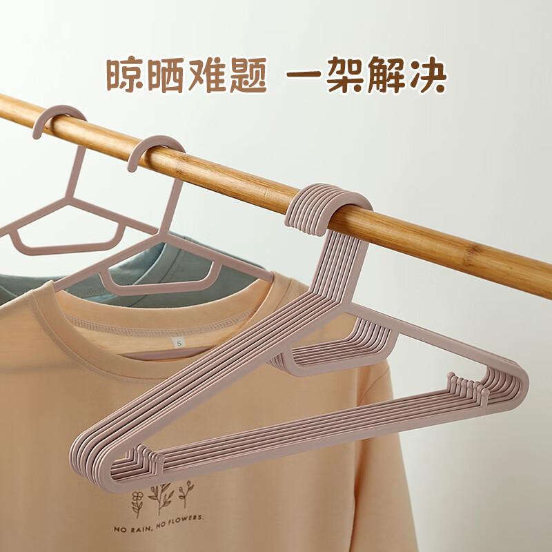 美穗吉家 简约方头衣架10支装高清大图