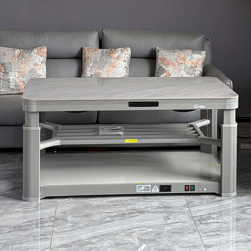 火焰山电暖桌茶几升降电热取暖桌长方形餐桌家用四面取暖烤火炉高清大图