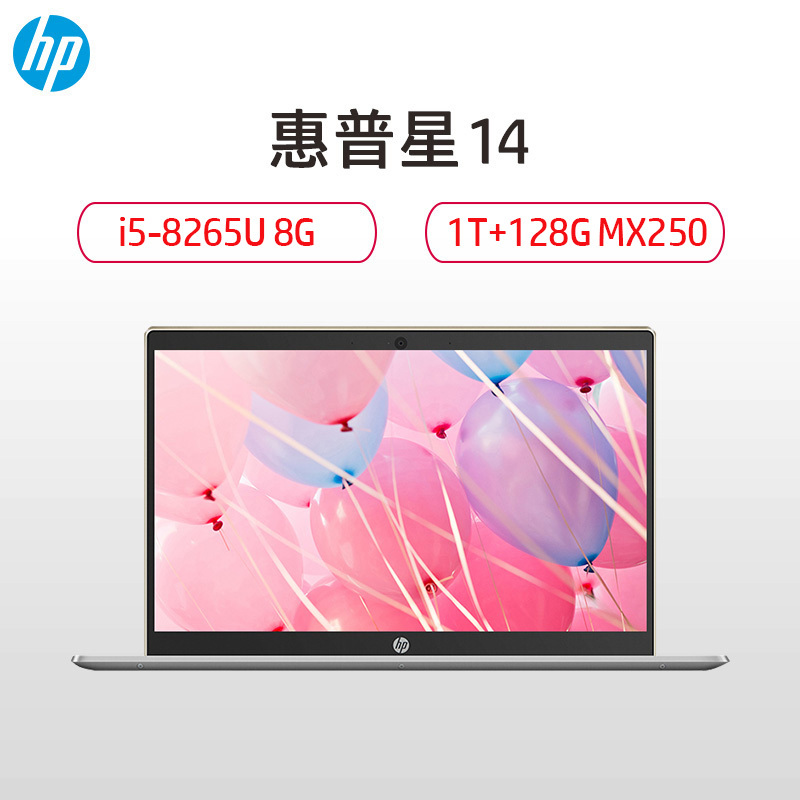 惠普(hp)星系列 星14-ce2015TX 轻薄本14.0英寸笔记本电脑(i5-8265U 8G 1TB+128GB 独显 流光金)