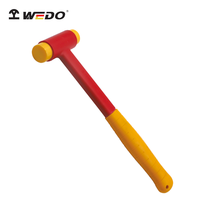 WEDO维度 绝缘无回弹锤 绝缘耐压1000V VED绝缘电工锤 绝缘锤子 圆头 WEDO8711高清大图