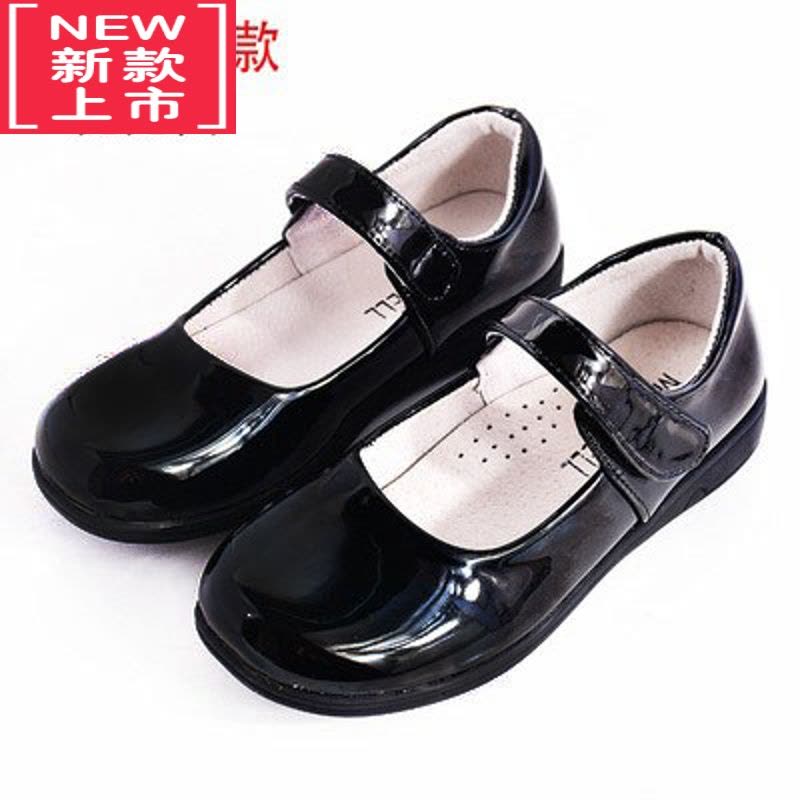可莉允女童黑色皮鞋学校儿童表演出礼仪学生合唱校鞋小孩舞台走秀公主鞋运动休闲鞋图片