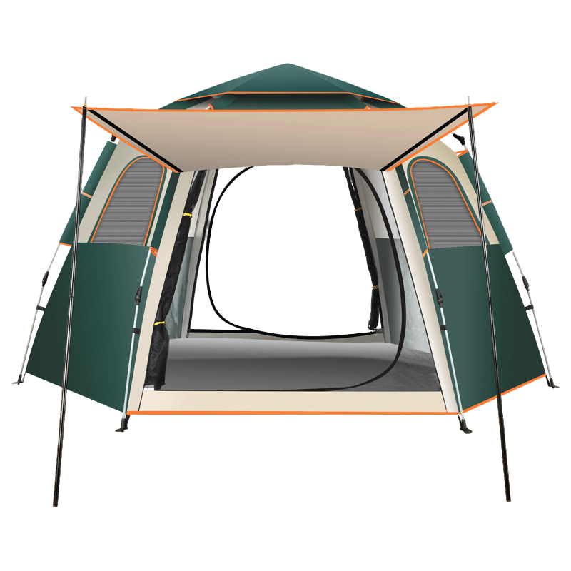 劲脉 露营帐篷 墨绿-280*240*158CM 顶高清大图