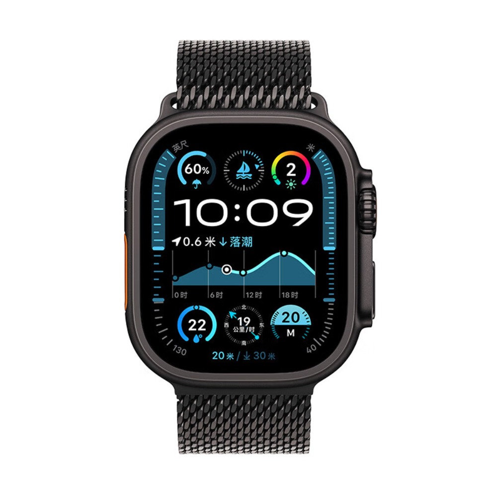 AppleWatch Ultra 2 智能手表蜂窝款49毫米黑色表壳黑色米兰尼斯表带S MXDT3CH/B