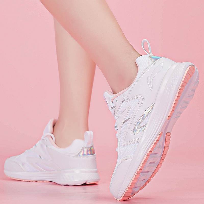 李宁女鞋跑步鞋秋季新款轻便舒适跑鞋女减震软底学生女款运动休闲鞋子