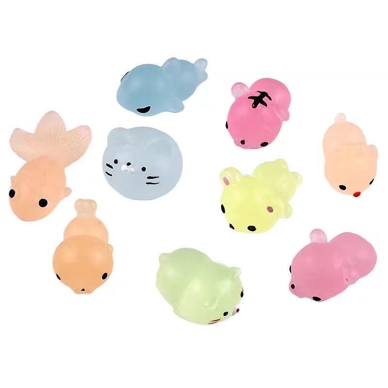 可爱萌动物夜光团子捏捏乐减压小玩具整蛊发泄猪捏捏球