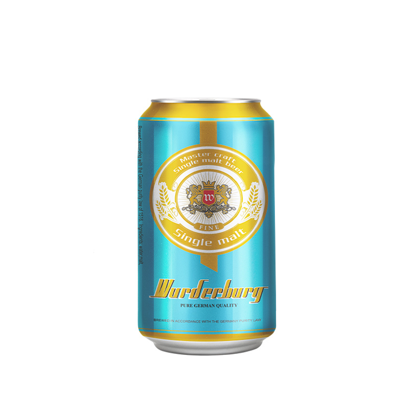 沃德古堡wurderburg 单一麦芽啤酒320mL*24听国产整箱装原浆清澈型