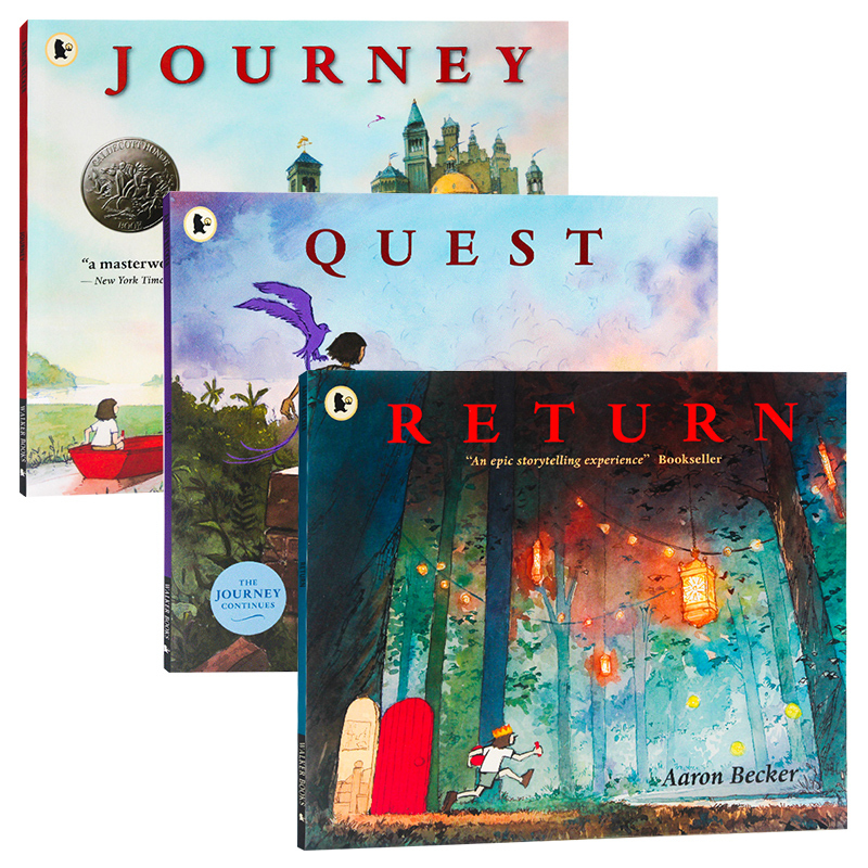 [正版]凯迪克奖绘本 Journey Quest Return 探索不可思议的旅程一二三部曲 英文原版绘本 彩虹国度