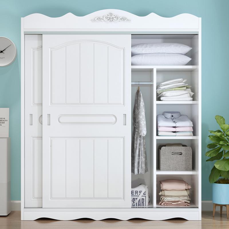 北欧衣柜推拉实木简约现代储物柜卧室经济型欧式大柜子衣橱