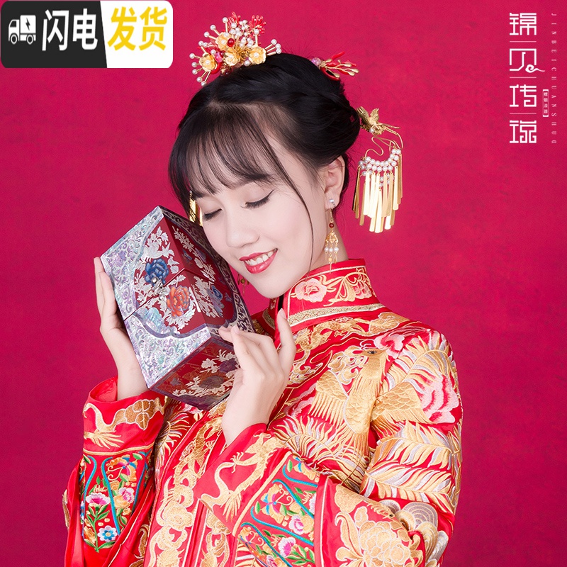 三维工匠螺钿漆器结婚首饰盒木质公主欧式耳环项链饰品收纳盒高清大图