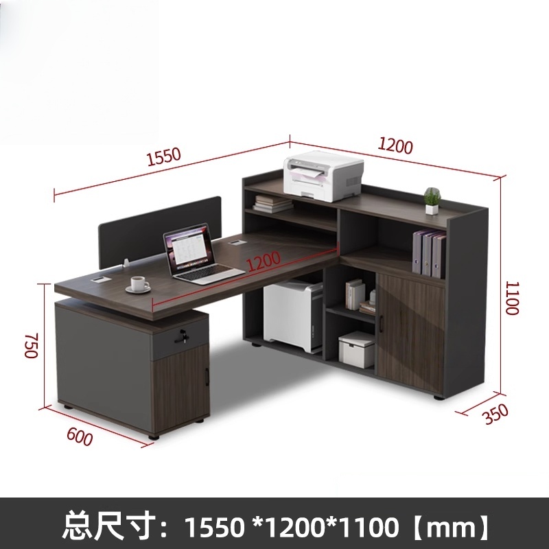 豫汉迎屏风办公桌高清大图