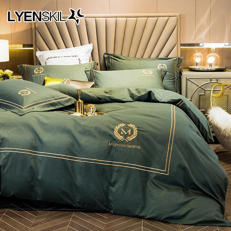 家柏饰(CORATED)60支贡缎长绒棉四件套全棉全棉款简约风床单被套欧式床上用品