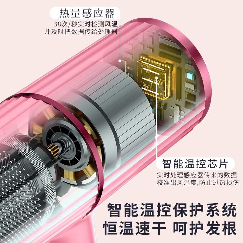 小鸭牌电吹风学生宿舍蓝光离子护发吹风机小功率护肤速干高清大图