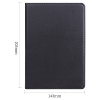 得力(deli) 7901记事本皮面笔记本 25k商务办公会议笔记本(黑)-80页-25K 5本装