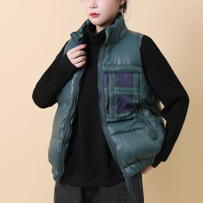 立领拉链马夹无袖棉服2020冬季新款显瘦宽松短款青春棉马甲女生棉衣潮