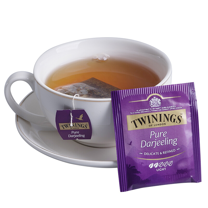 英国川宁(TWININGS) 波兰进口茶叶 欧式大吉岭红茶 袋泡茶包 25包*2g