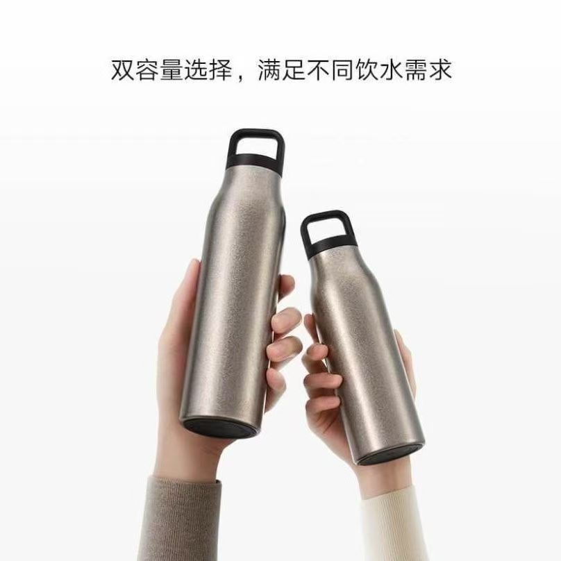 小米米家钛保温杯G 便携纯钛内胆450ML长效保温保冷热饮手提水杯高清大图