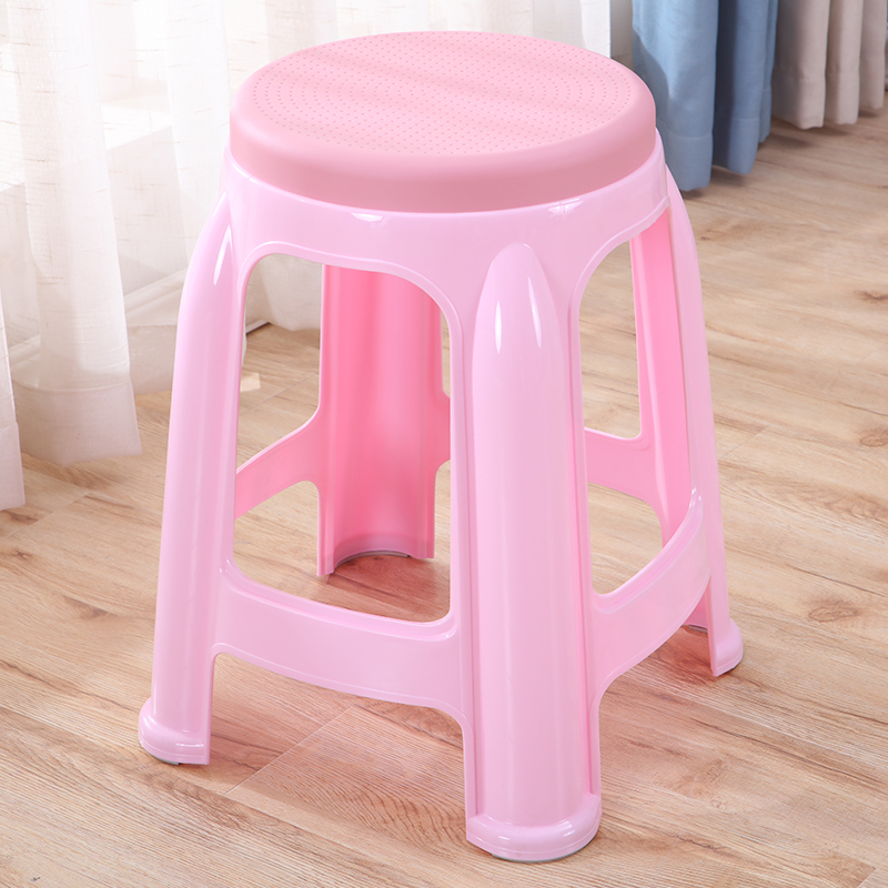 塑料凳子家用简约客厅闪电客熟胶加厚圆凳浴室防滑高板凳经济型餐桌