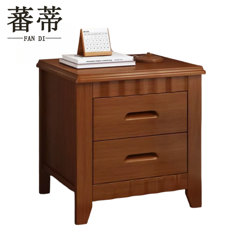 蕃蒂床头柜双抽个高清大图