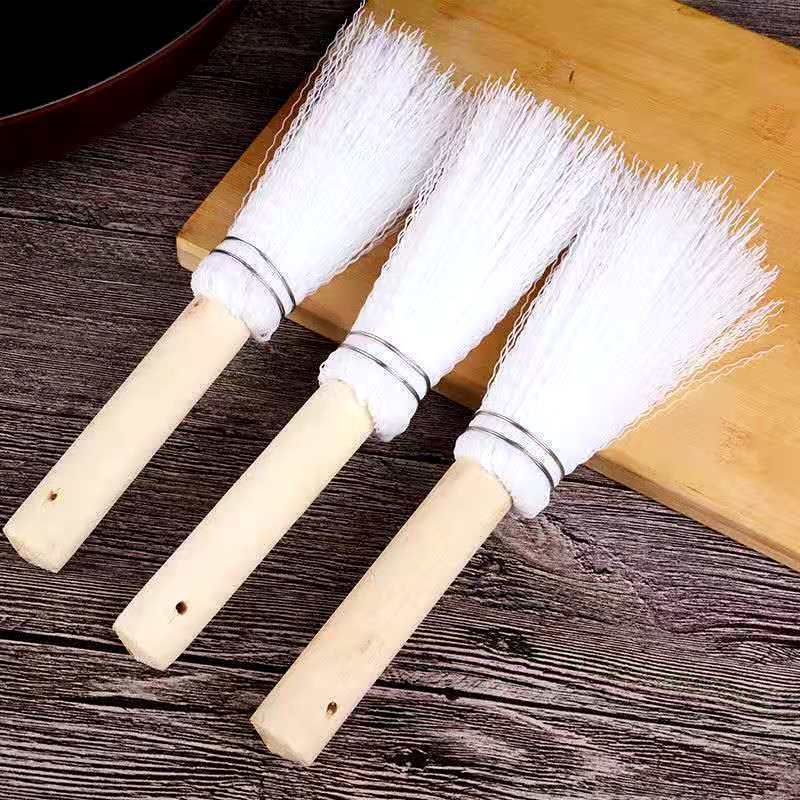 新款长柄耐用塑料丝锅刷厨房专用洗碗刷不伤手不沾油清洁锅刷子-刷子;【5个】