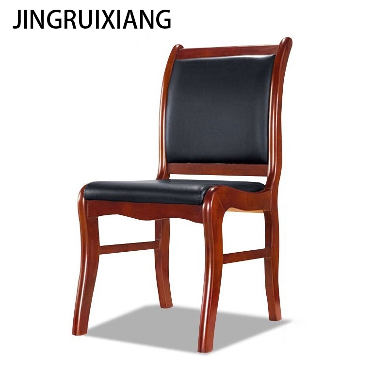 JINGRUIXIANG 办公椅 470*470*900±30mm 胡桃色+黑色坐垫 无扶手 1把