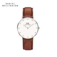 Daniel Wellington丹尼尔惠灵顿 DW手表时尚水钻皮革表带女士腕表34mm