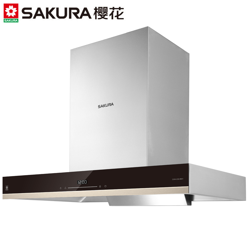 樱花(SAKURA)烟灶套餐 欧式油烟机玻璃面板燃气灶双灶具厨电烟灶套装8B01+BDB02天然气