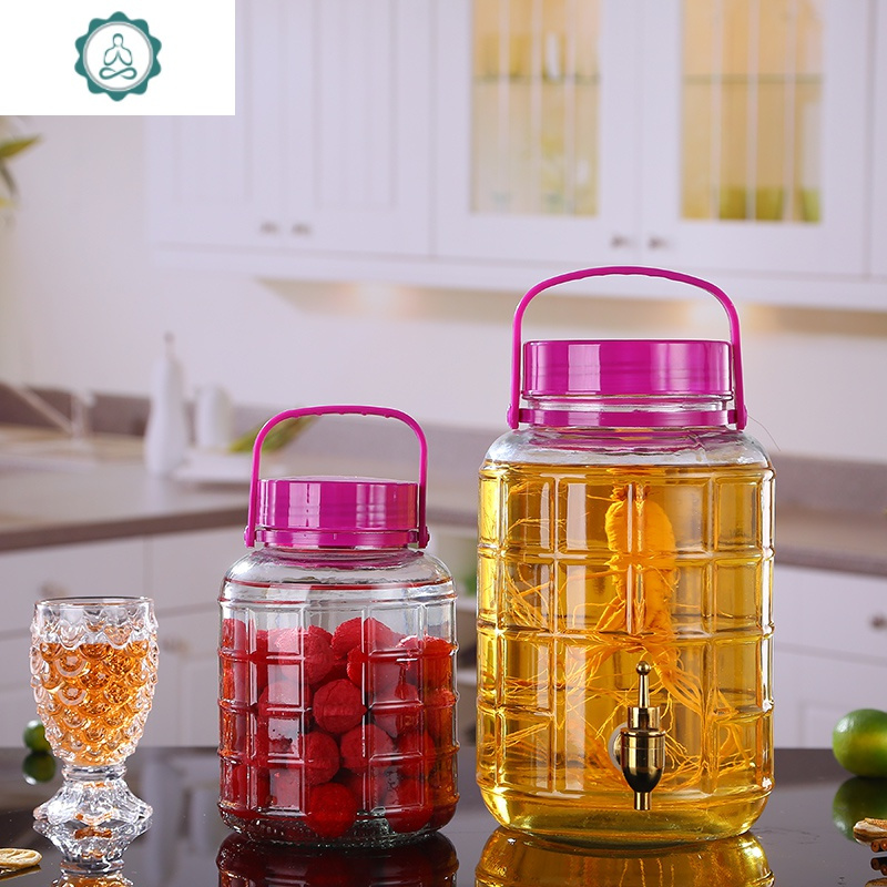 泡酒玻璃瓶密封罐带龙头家用10斤20斤酵素桶酿酒瓶酒坛子泡菜坛子封后