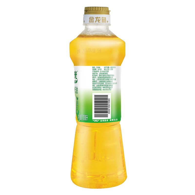 金龙鱼阳光零反式脂肪玉米油食用油700ML 3瓶