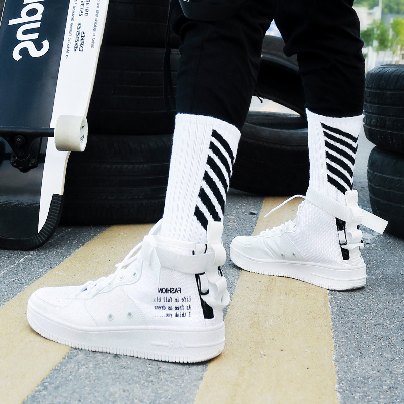 蓓乐妃袜子男长筒潮牌春夏季街头风欧美配aj潮流棉长筒嘻哈高帮篮球