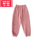 可莉允22秋冬儿童拉绒运动裤男女童加厚保暖柔软卫裤简约慵懒束脚裤保暖裤