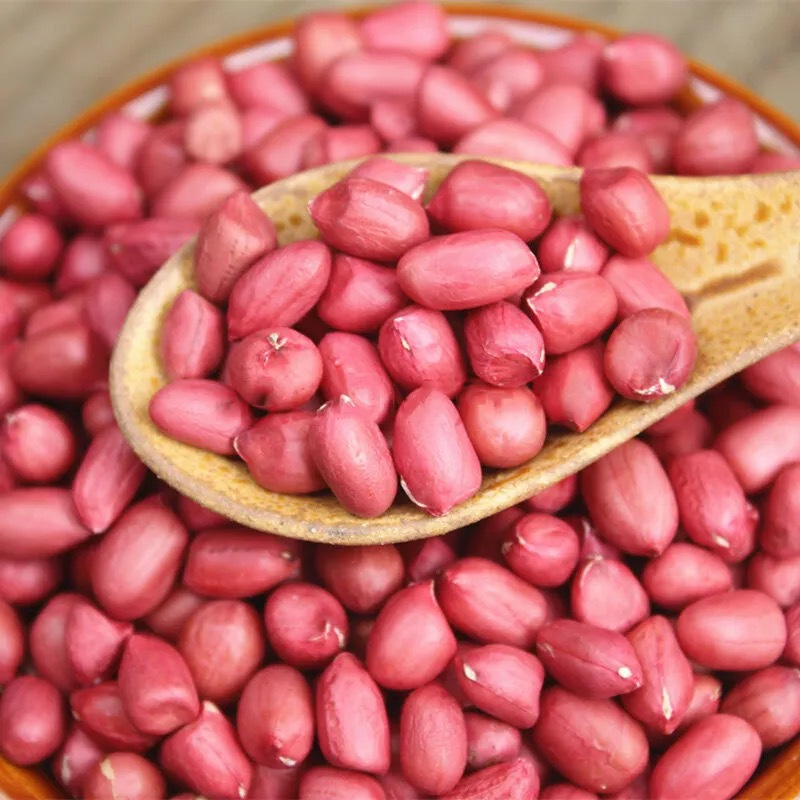 [汾都香]新红皮花生农家四粒红原味新鲜精选花生仁500g1袋 1斤装红皮花生