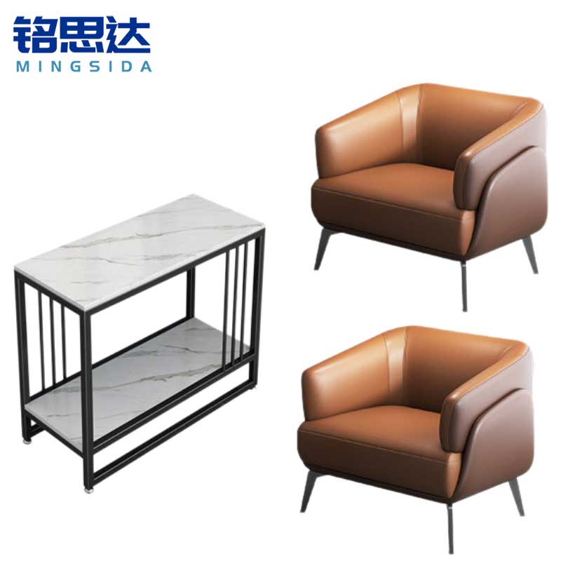 铭思达接待沙发1+1+边几套高清大图