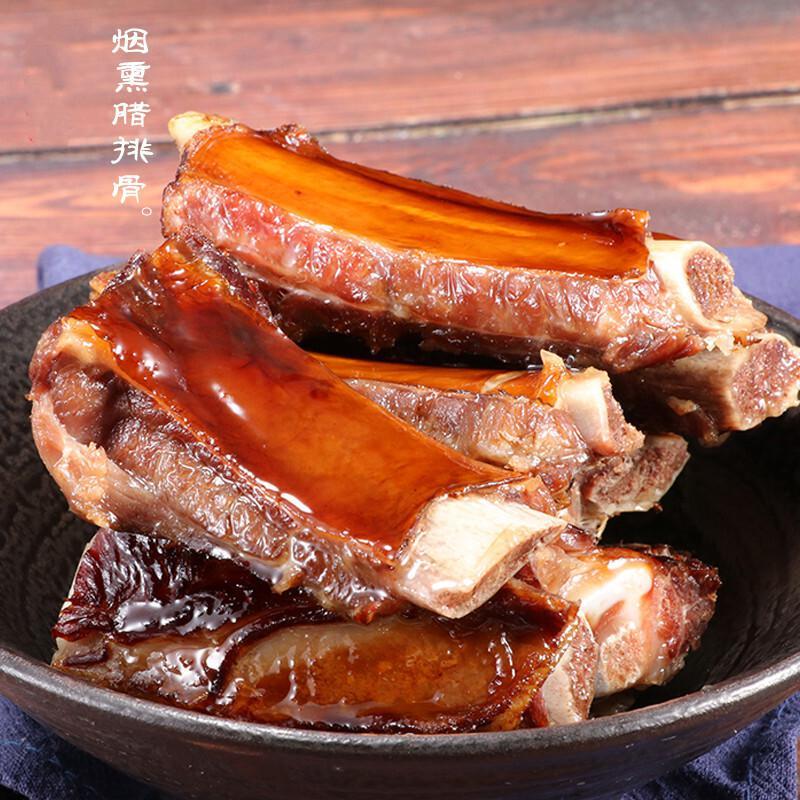 腊排骨500g四川特产烟熏腊肉风干新鲜猪中排腊味五花肉正宗烟熏腊排骨