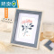 敬平北欧ins风相框摆台相册5 6六7七8寸装裱照片展示像框架A4画框挂墙 生动蓝白 12寸可摆可挂[可放尺寸30.5*