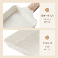 荣事达(Royalstar)平底锅不粘锅18cm白色小煎锅日式玉子烧易清洗 煎饺煎鸡蛋煎饼燃气电磁炉通用RA122204