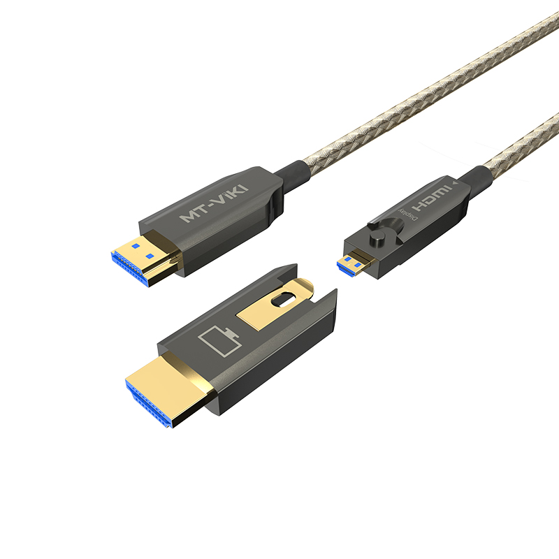 迈拓维矩HF7系列 4k60Hz高清HDMI2.0光纤线分离式大小头家装工程穿管穿墙预埋线笔记本机顶盒电视投影仪加长线高清大图