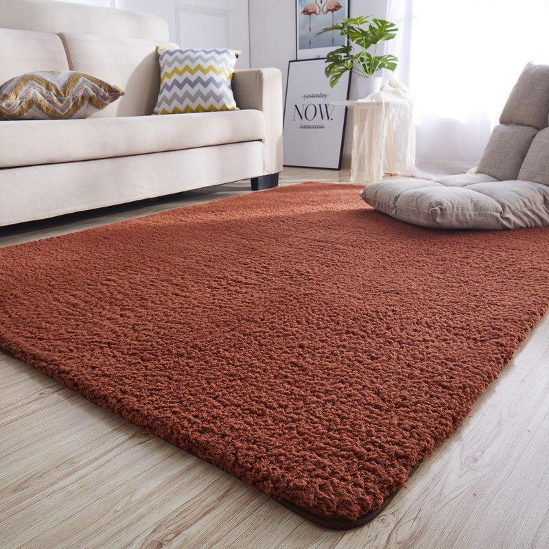 美帮汇卧室床边毯房间地毯满铺网红北欧客厅飘窗榻榻米ins毛毯地垫 咖啡 2×3米