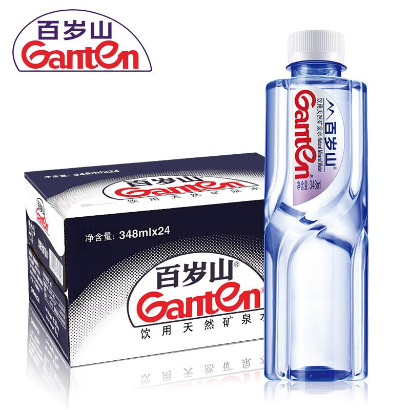 百岁山(ganten)饮用天然矿泉水 348ml*24瓶 /整箱装(200件起送)