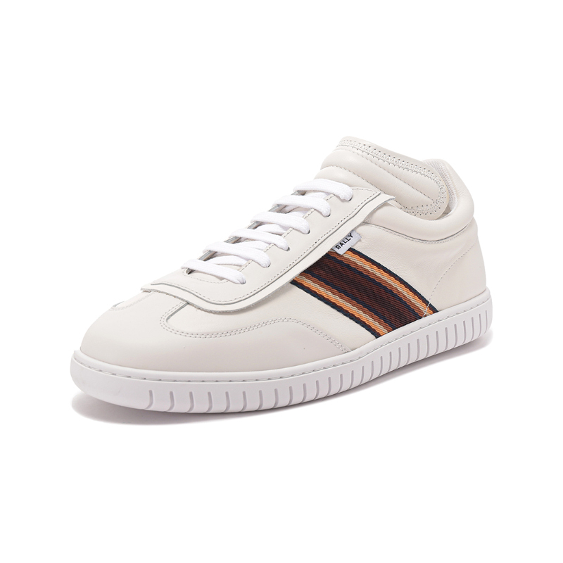 巴利bally男士牛皮革系带休闲运动鞋板鞋小白鞋parrelribbon视频