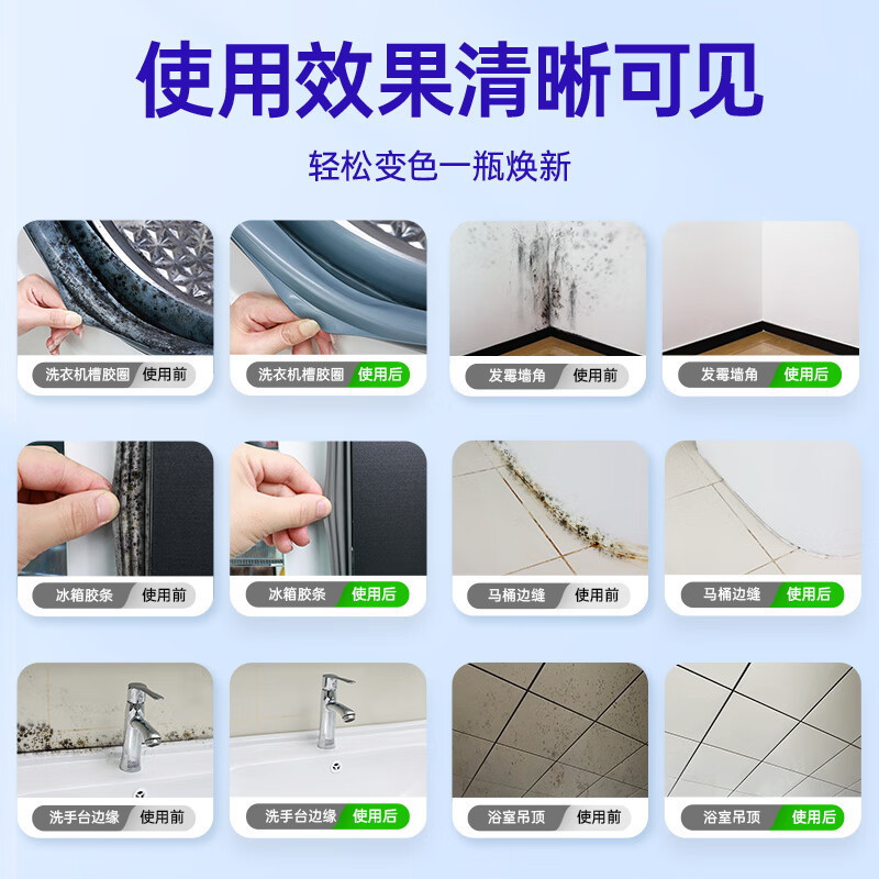 水卫士除霉剂2件套装W99/除霉剂480g*2瓶(喷头*1)高清大图